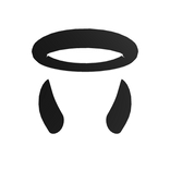 Cartoony Horns and Halo White