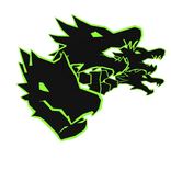 Cartoony Lime Dragon Heads