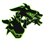 Cartoony Lime Dragon Heads