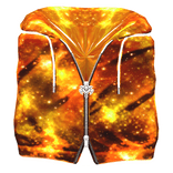 Cartoony Orange Galaxy Sleeveless Hoodie🌌