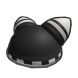 🥚 Cartoony Outline Cat Beanie Black