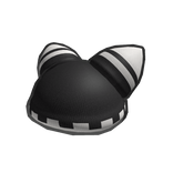 🥚 Cartoony Outline Cat Beanie Black Size M