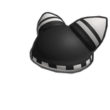 Cartoony Outline Cat Beanie Black Size S