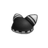 🥚 Cartoony Outline Cat Beanie Black Size S