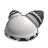 🥚 Cartoony Outline Cat Beanie White