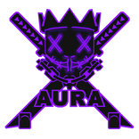 Cartoony Purple AURA Chain Necklace Mask Combo