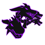 Cartoony Purple Dragon Heads