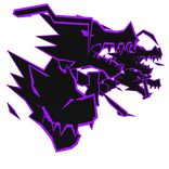 Cartoony Purple Dragon Heads