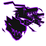 Cartoony Purple Dragon Heads
