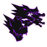 Cartoony Purple Dragon Heads