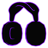 Cartoony Purple Headphones