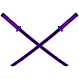 Cartoony Purple Katanas