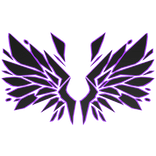 Cartoony Purple Shattered Wings