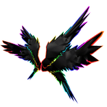 Cartoony Rainbow Angel Wings