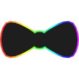Cartoony Rainbow Bow Tie