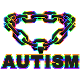 cartoony rainbow chain necklace