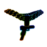 Cartoony Rainbow - Clip Gun Chain   Iced Out Cuban