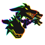 Cartoony Rainbow Dragon Heads