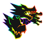 Cartoony Rainbow Dragon Heads