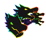 Cartoony Rainbow Dragon Heads