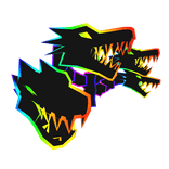 Cartoony Rainbow Dragon Heads