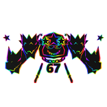 Cartoony Rainbow Dragon Star Hood 67 Katana Combo