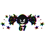 Cartoony Rainbow Dragons 67 Stars Horn Hood Combo