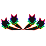 cartoony rainbow dragons