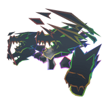 Cartoony Rainbow Flaming Dragon Heads