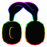 Cartoony Rainbow Headphones