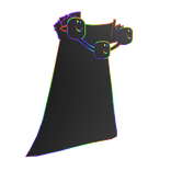 Cartoony Rainbow Noob Head Cape