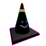 Cartoony Rainbow Noob Traffic Cone