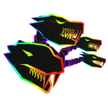 Cartoony Rainbow Snake Heads