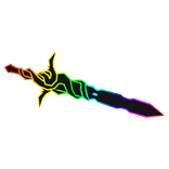 Cartoony Rainbow Waist Sword