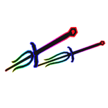 Cartoony Rainbow Waist Swords