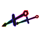 Cartoony Rainbow Waist Swords