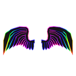 Cartoony Rainbow Wings