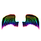 Cartoony Rainbow Wings