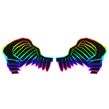 Cartoony Rainbow Wings
