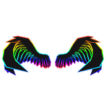 Cartoony Rainbow Wings