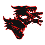 Cartoony Red Dragon Heads