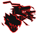 Cartoony Red Dragon Heads