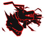 Cartoony Red Dragon Heads