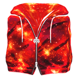 Cartoony Red Galaxy Sleeveless Hoodie🌌