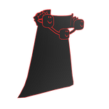 Cartoony Red Noob Head Cape