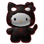 Cartoony Spider Kitty Plush Backpack Black