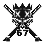 Cartoony White 67 Chain Necklace Mask Combo