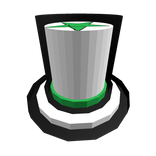 cartoony white and green tophat