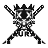 Cartoony White AURA Chain Necklace Mask Combo