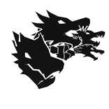 Cartoony White Dragon Heads